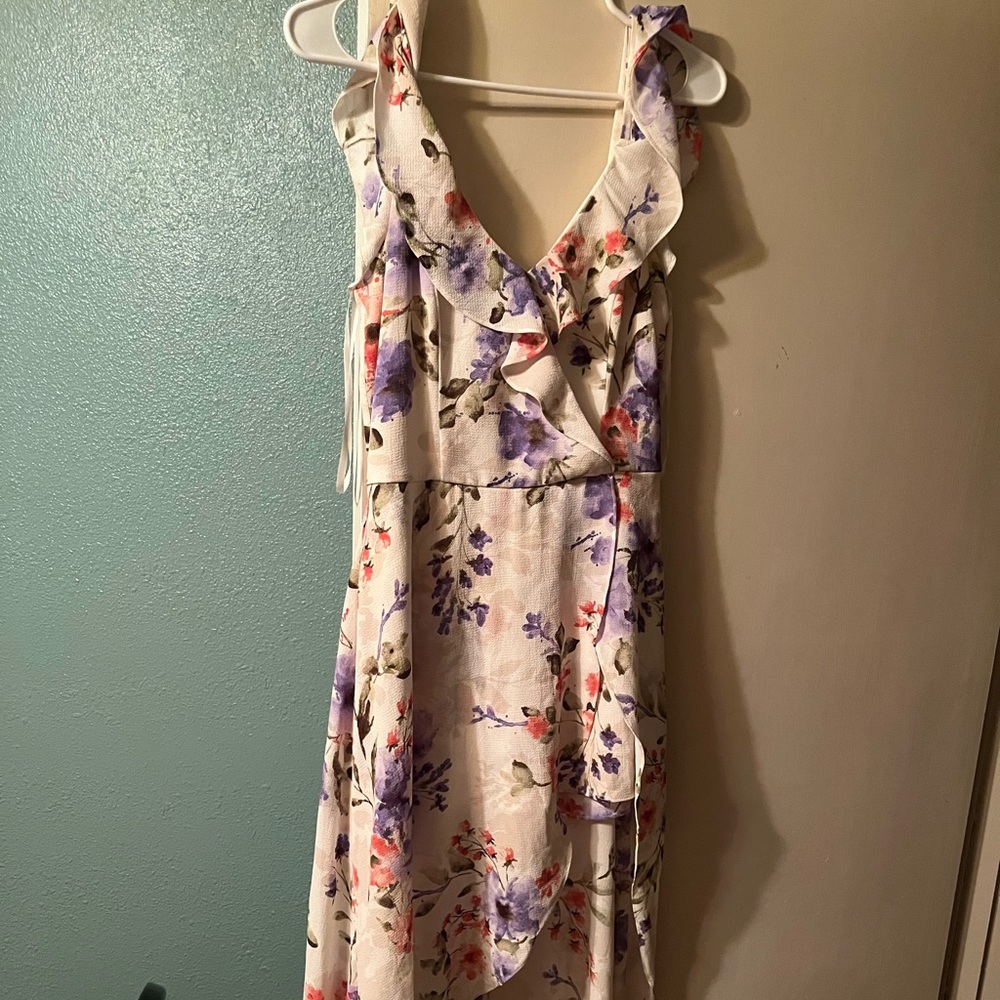 Long flow floral dress with shorts
